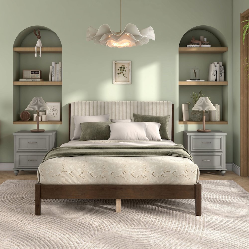 Furniture of America Keil Bed with Upholstered Headboard. Picture 5