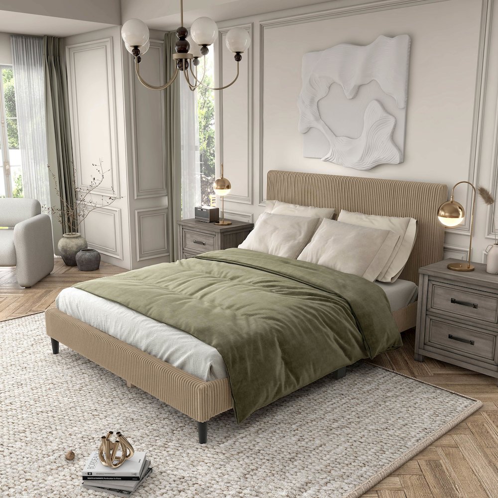 Furniture of America Turnney Upholstered Bed. Picture 4