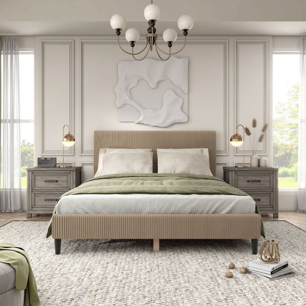 Furniture of America Turnney Upholstered Bed. Picture 5