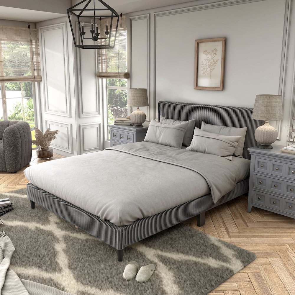 Furniture of America Turnney Upholstered Bed. Picture 5