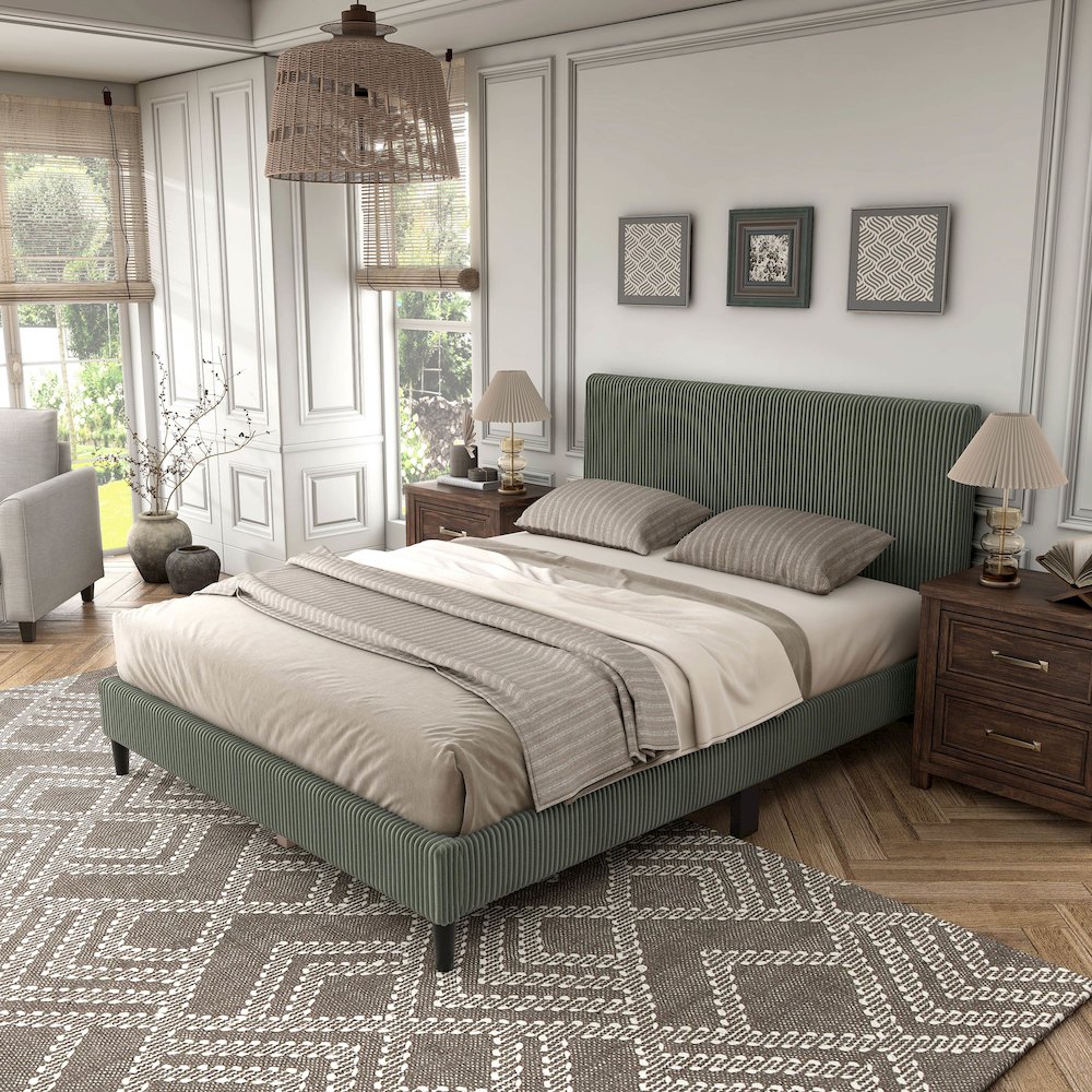 Furniture of America Turnney Upholstered Bed. Picture 5