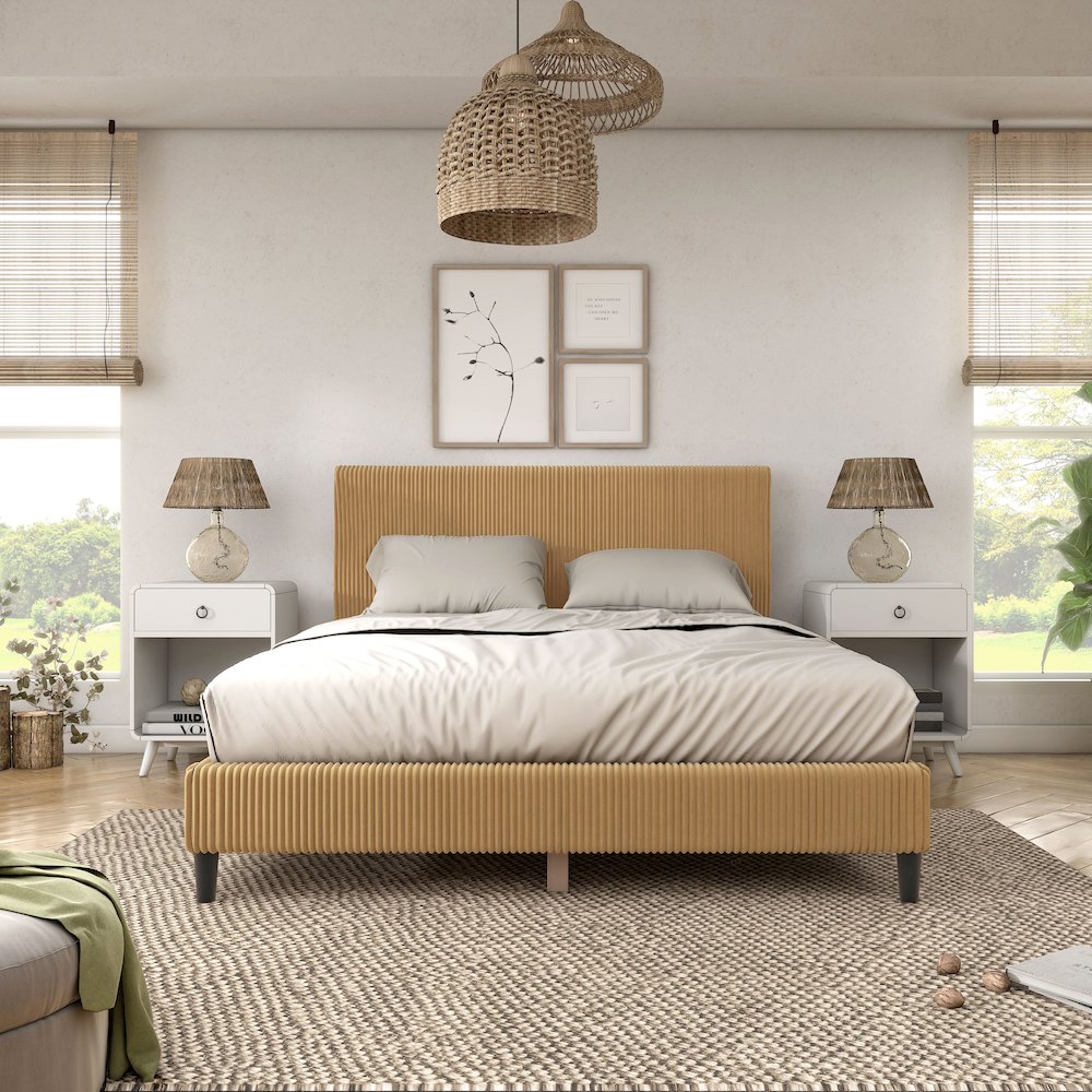 Furniture of America Turnney Upholstered Bed. Picture 4