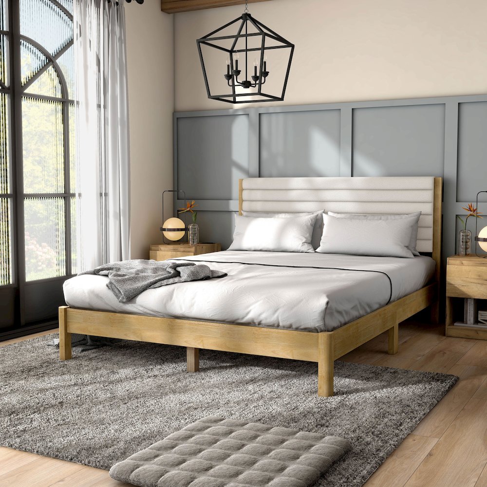 Furniture of America Mansta Bed with Upholstered Headboard. Picture 5