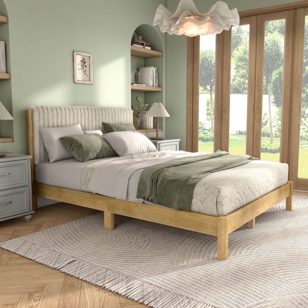 Furniture of America Dens Bed with Upholstered Headboard. Picture 5