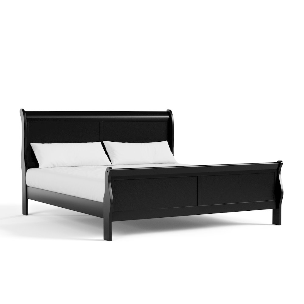 Arabella Traditional Wood Sleigh Bed Frame. Picture 1