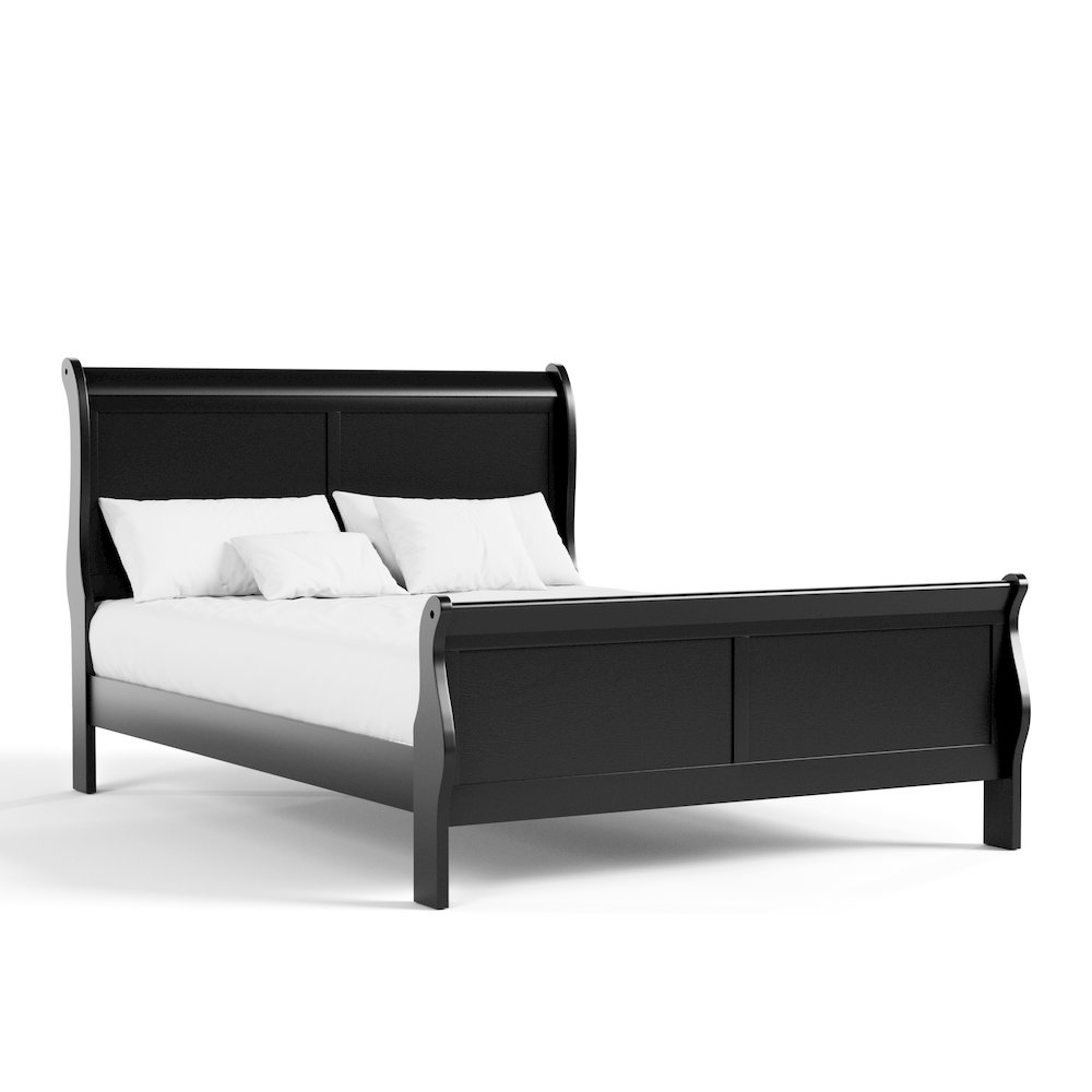 Arabella Traditional Wood Sleigh Bed Frame. Picture 1