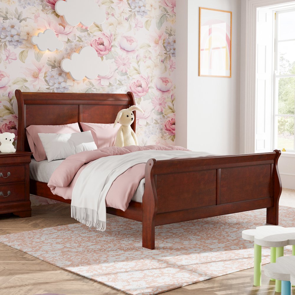 Furniture of America Henceford Sleigh Bed Full Size 84W x 57D x 48H. Picture 4