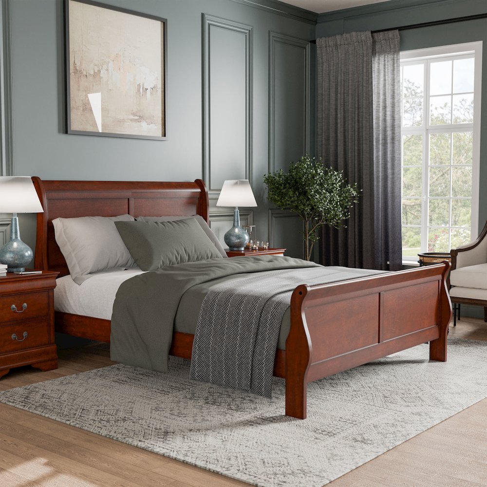 Furniture of America Henceford Sleigh Bed. Picture 4