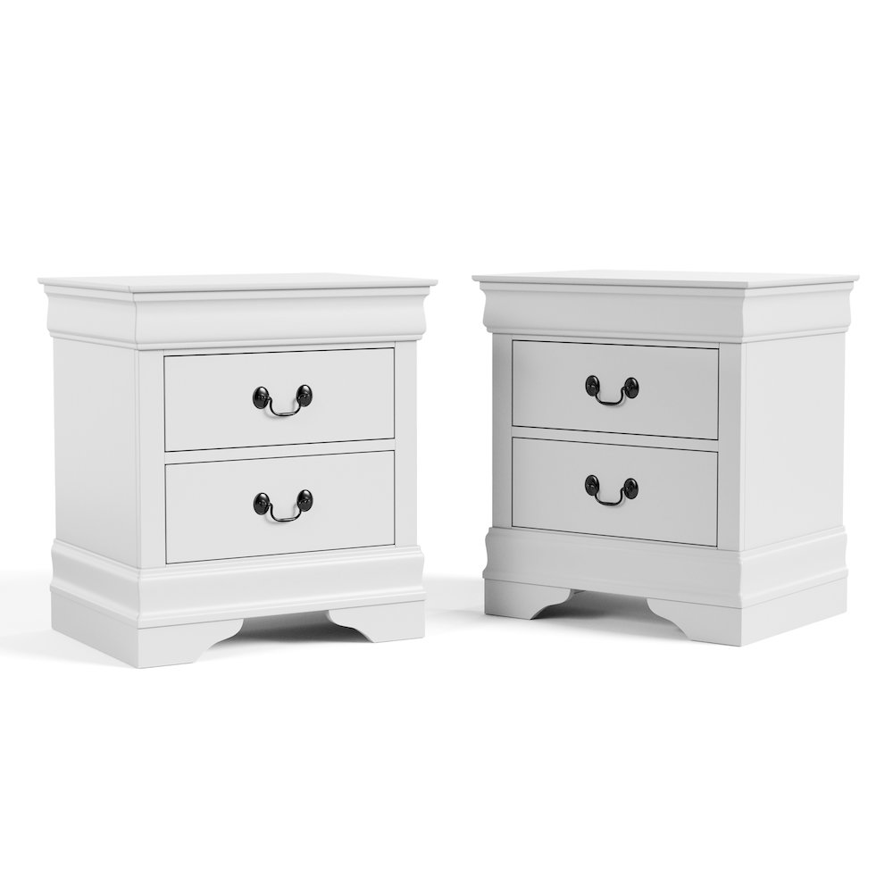 Arabella Wood 2-Drawer Nightstands (Set of 2). Picture 1