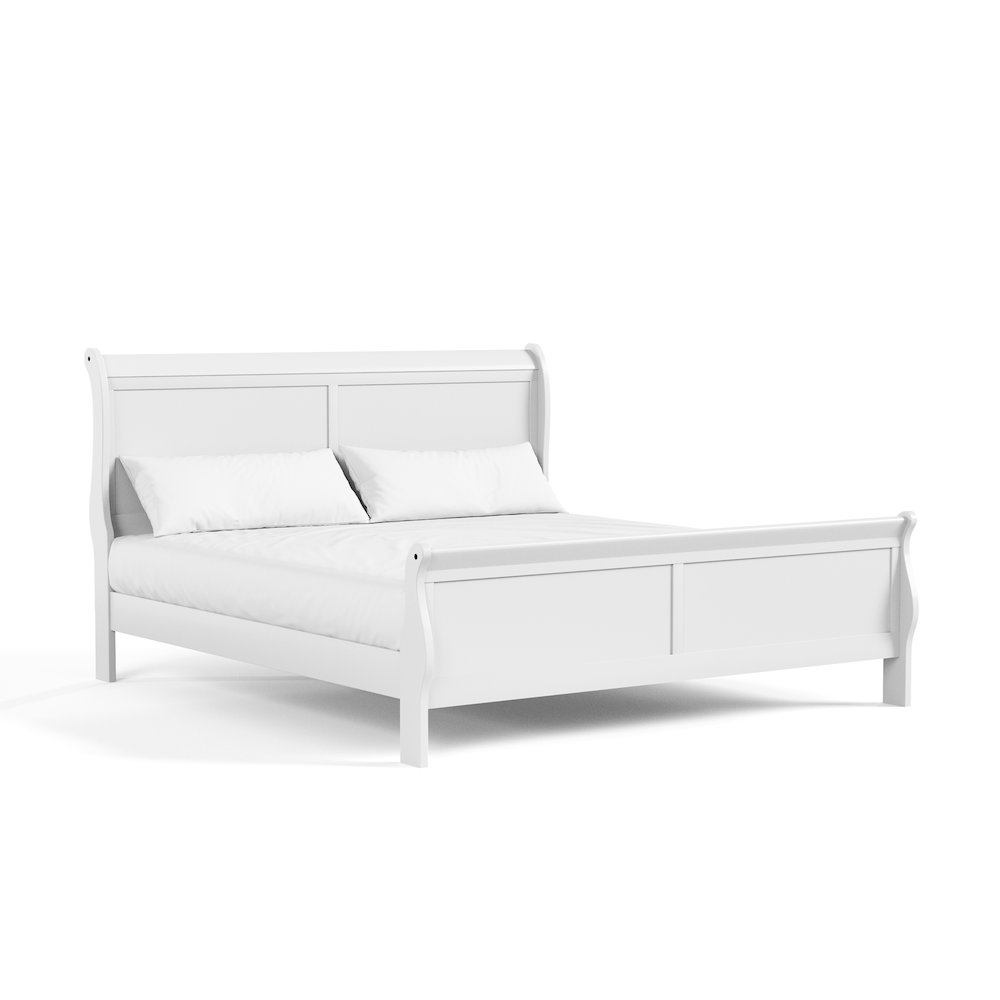 Arabella Traditional Wood Sleigh Bed Frame. Picture 1