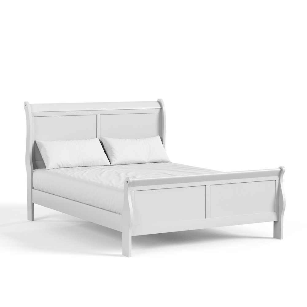 Arabella Traditional Wood Sleigh Bed Frame. Picture 1