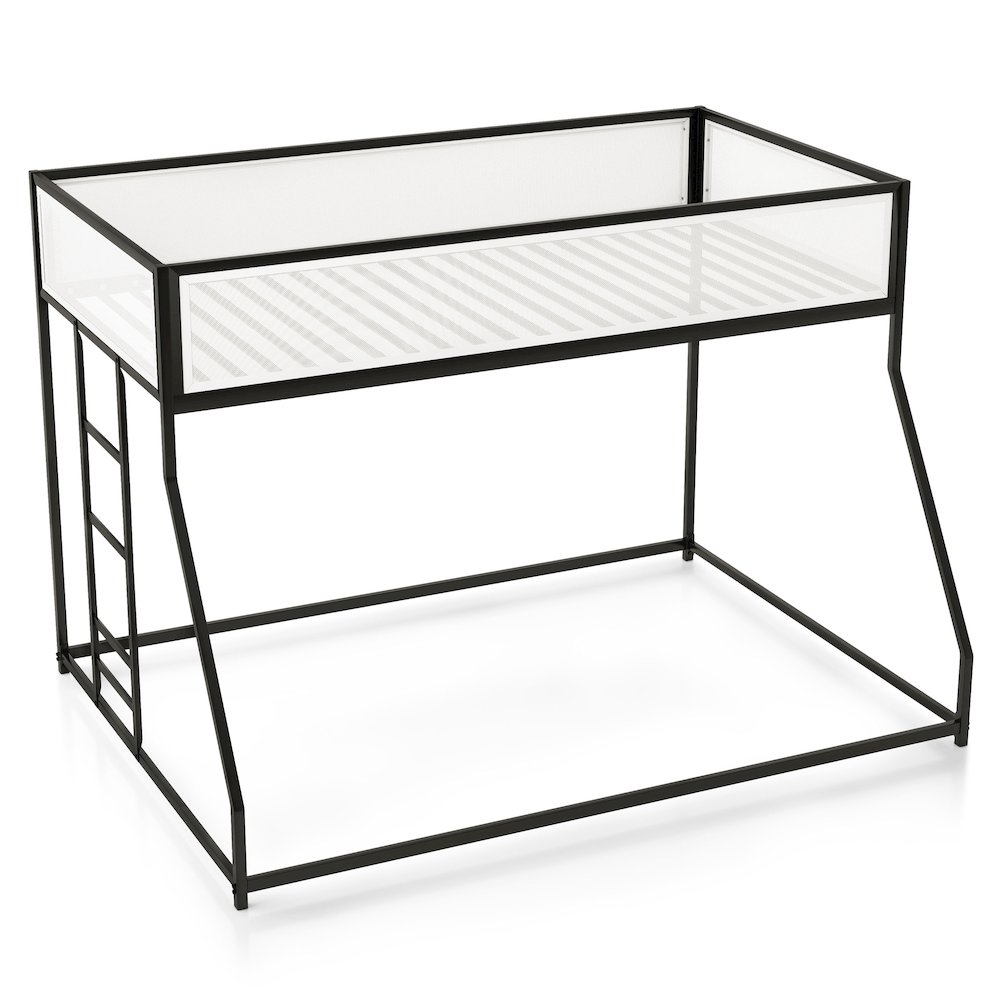Furniture of America Eugen Iron Twin over Full Bunk Bed in Black. Picture 1