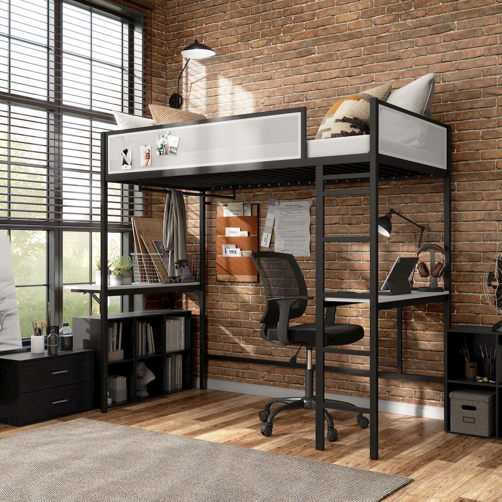 Furniture of America Dilan Bunk Bed with Workstation. Picture 4