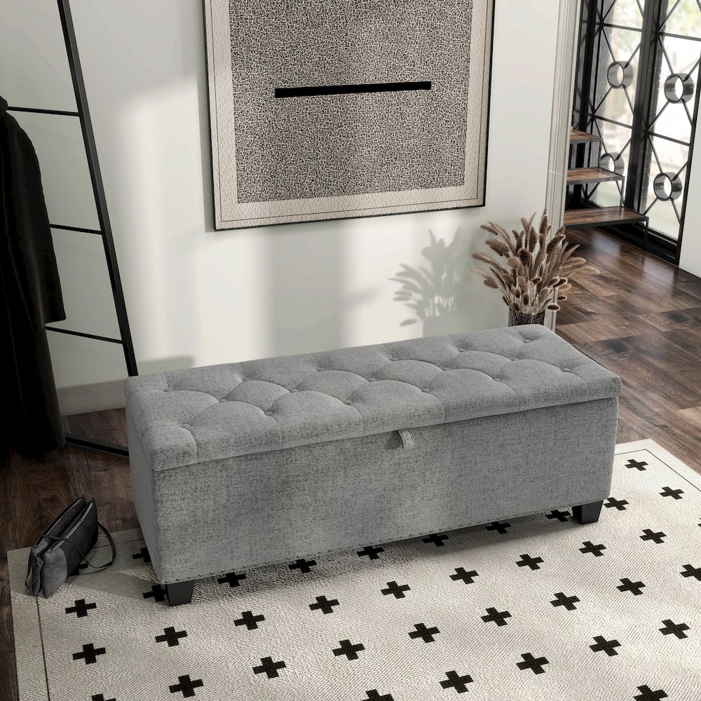 Furniture of America Ullan Storage Bench. Picture 4
