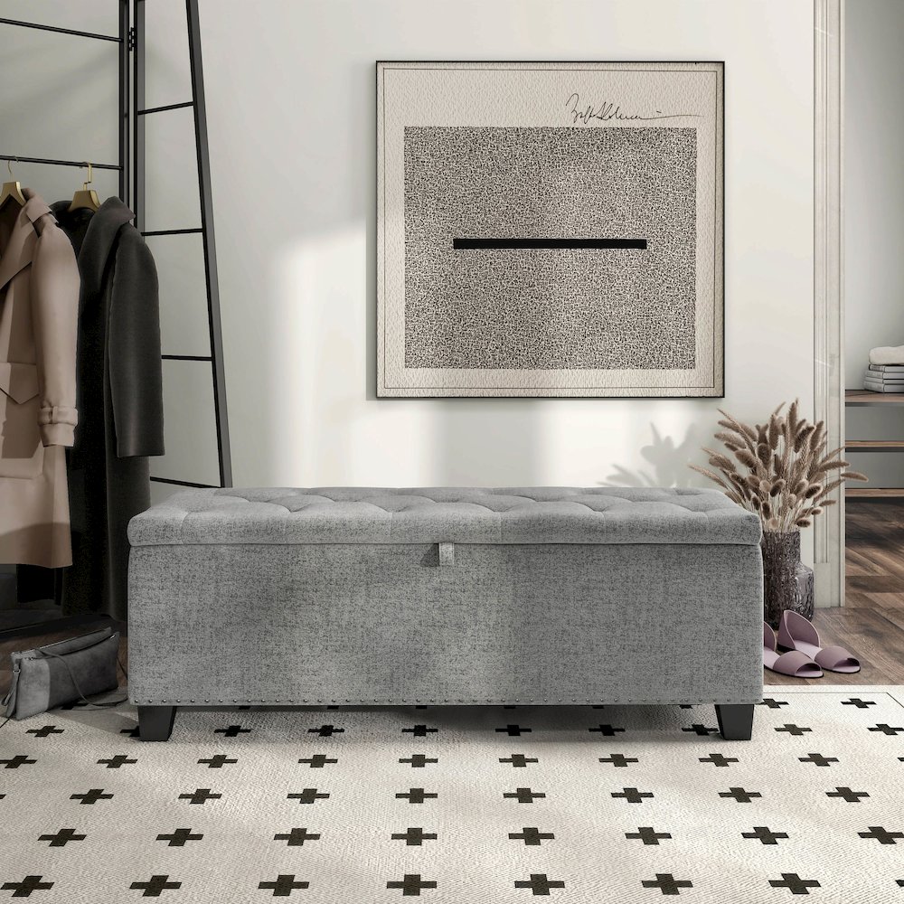 Furniture of America Ullan Storage Bench. Picture 5