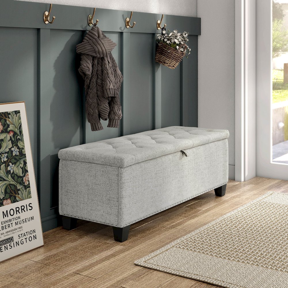 Furniture of America Ullan Storage Bench. Picture 4