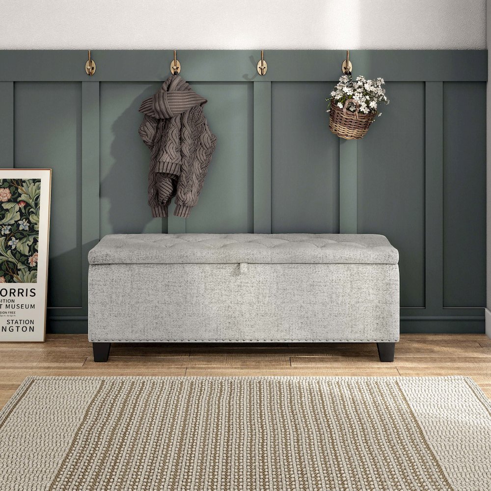 Furniture of America Ullan Storage Bench. Picture 5