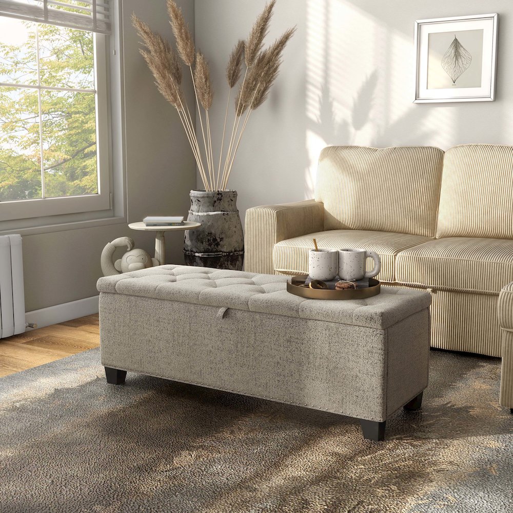 Furniture of America Ullan Storage Bench. Picture 4
