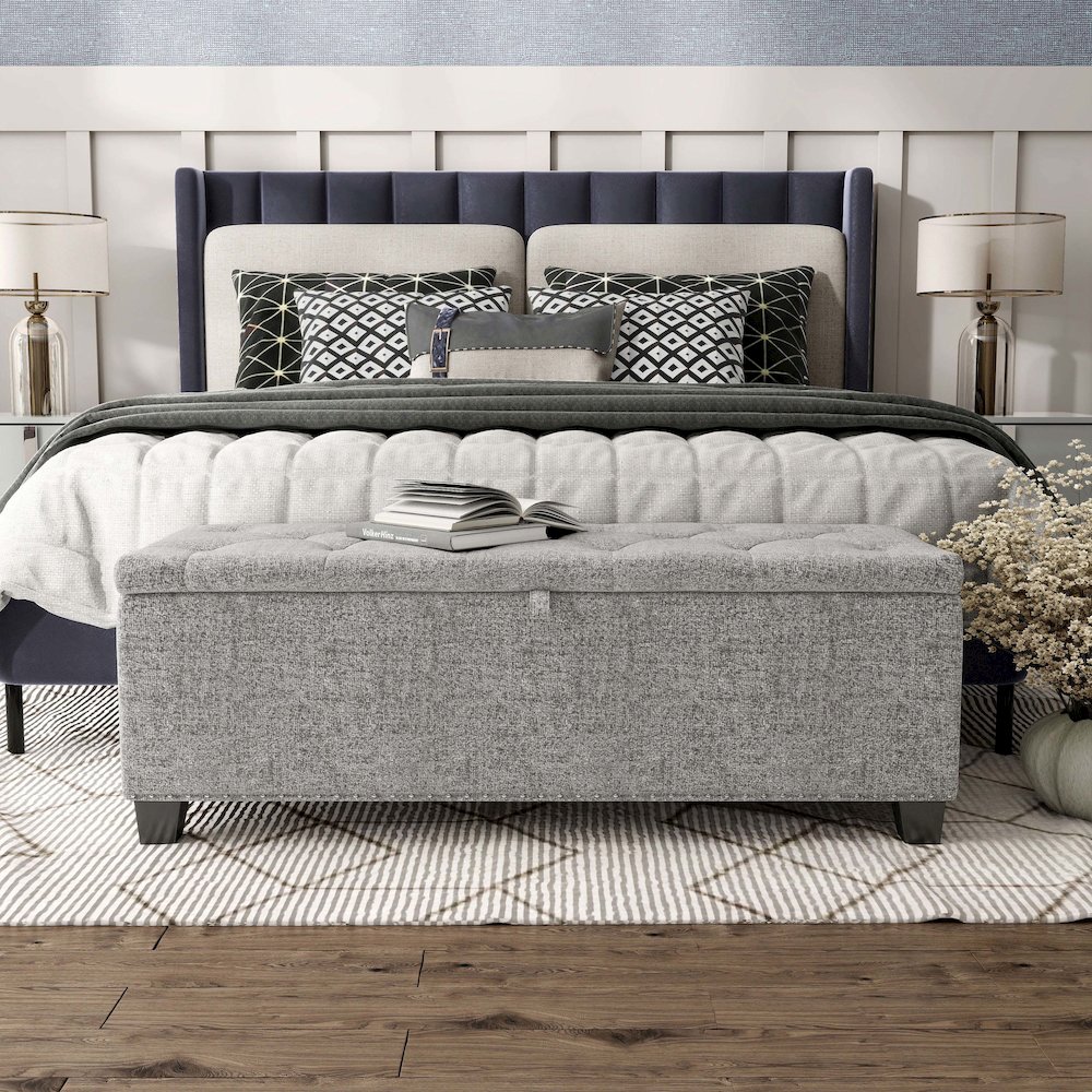 Furniture of America Ullan Storage Bench. Picture 5