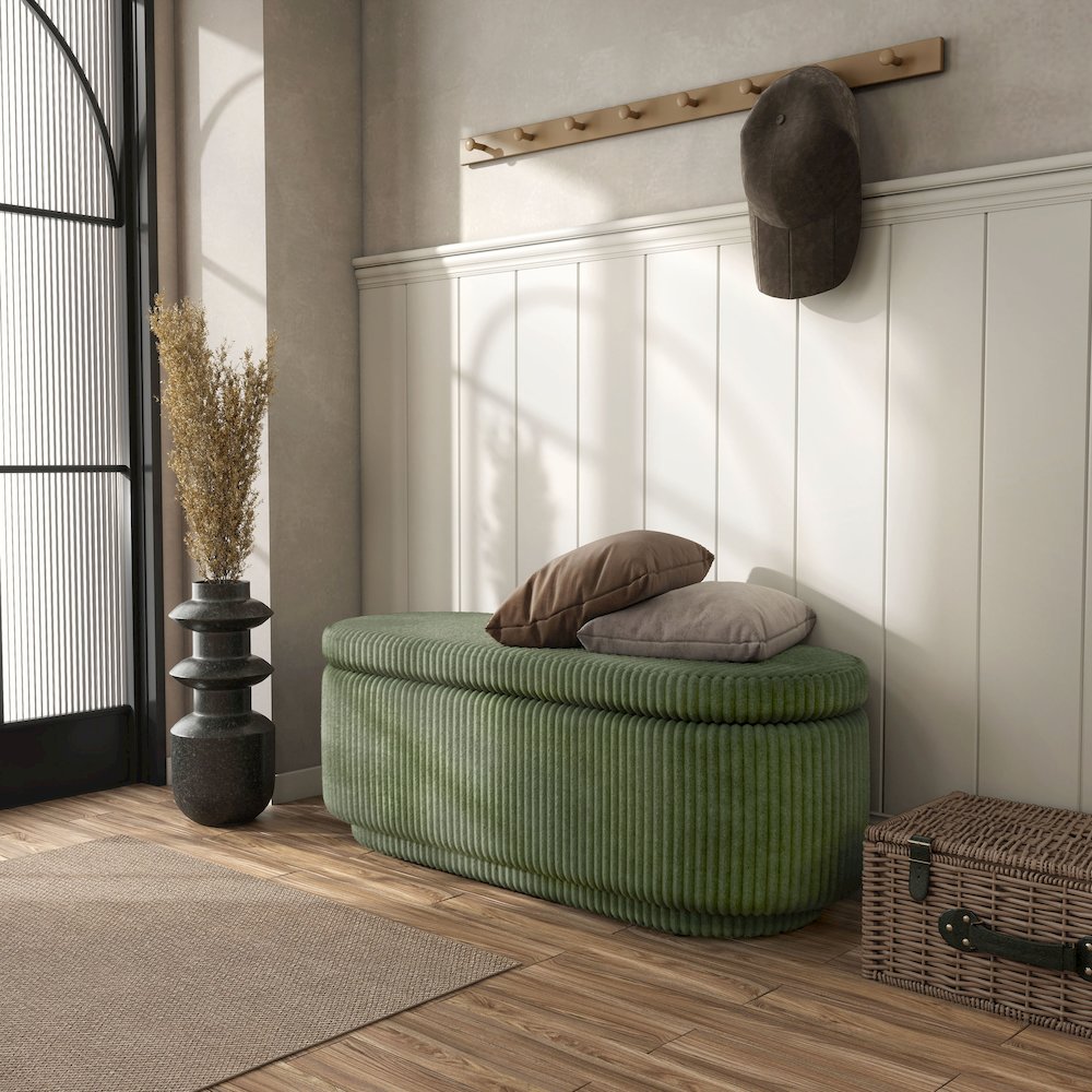 Furniture of America Lemmin Storage Bench. Picture 4