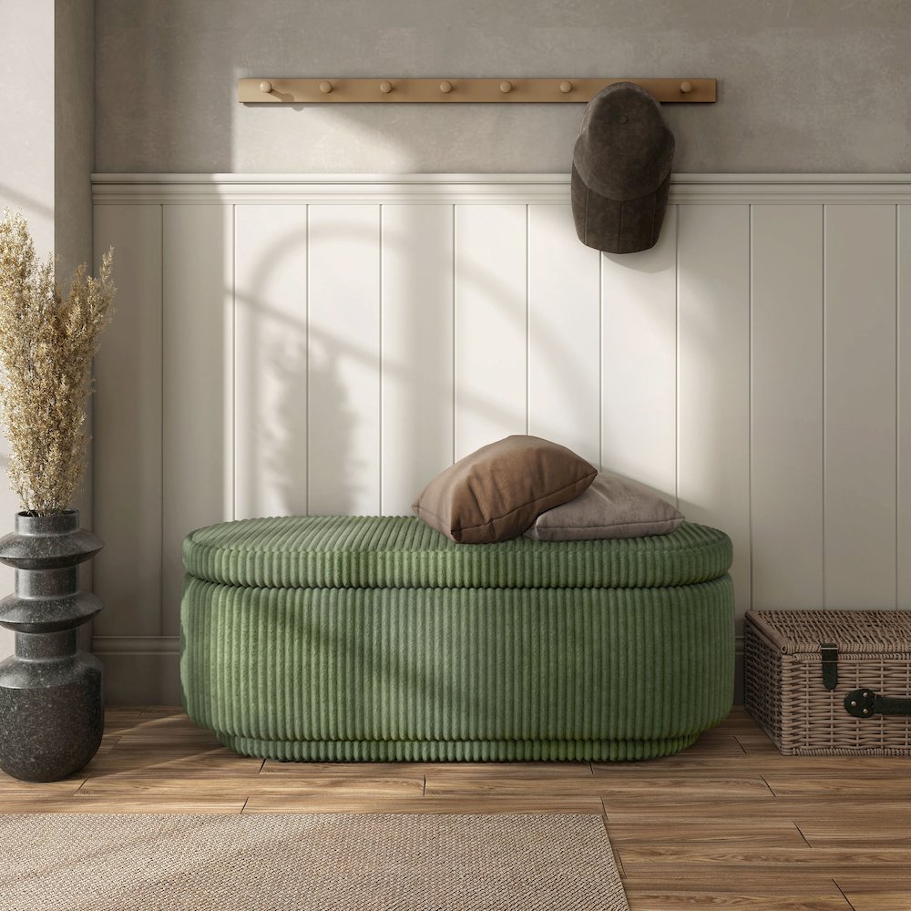 Furniture of America Lemmin Storage Bench. Picture 5