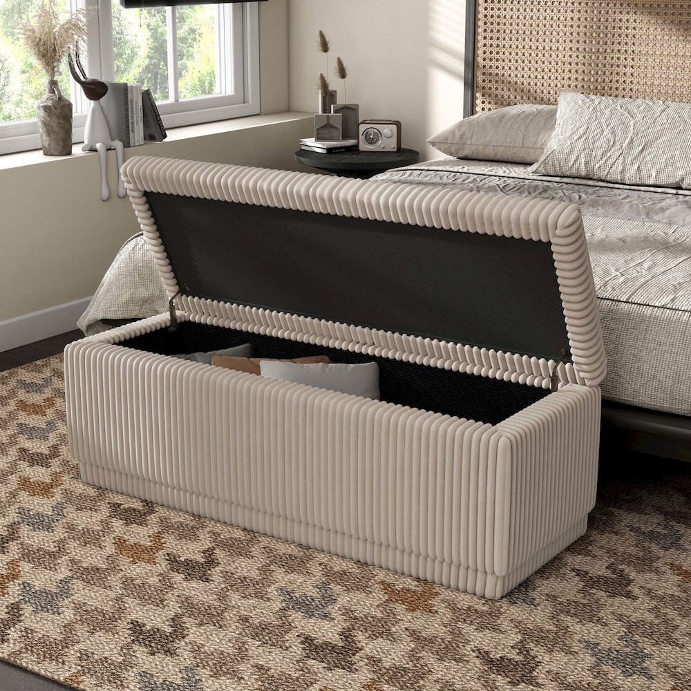 Furniture of America Madin Storage Bench. Picture 5