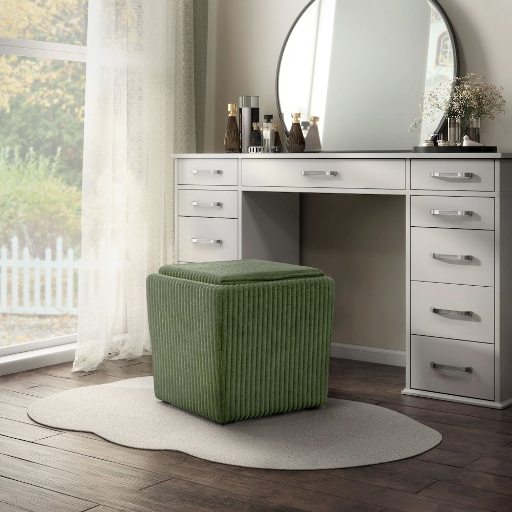 Furniture of America Danter Ottoman with Flip Top Tray. Picture 4