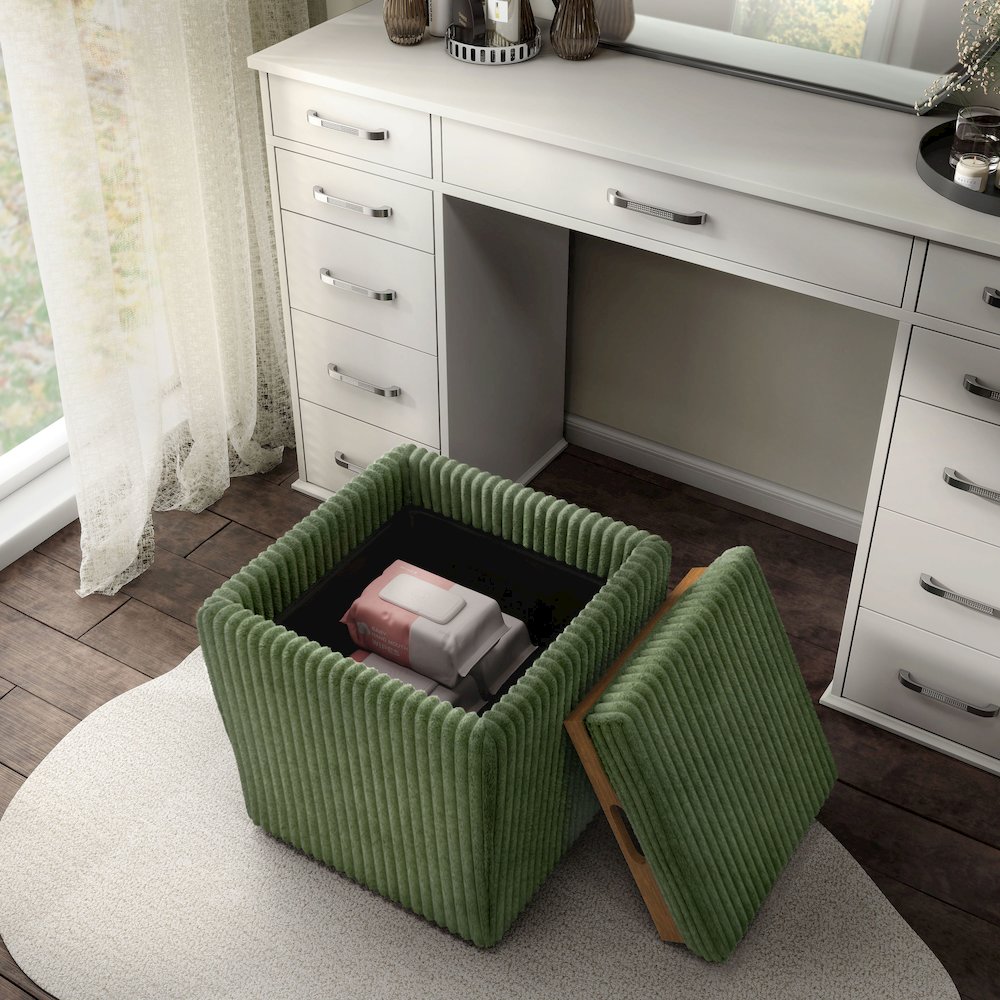 Furniture of America Danter Ottoman with Flip Top Tray. Picture 5