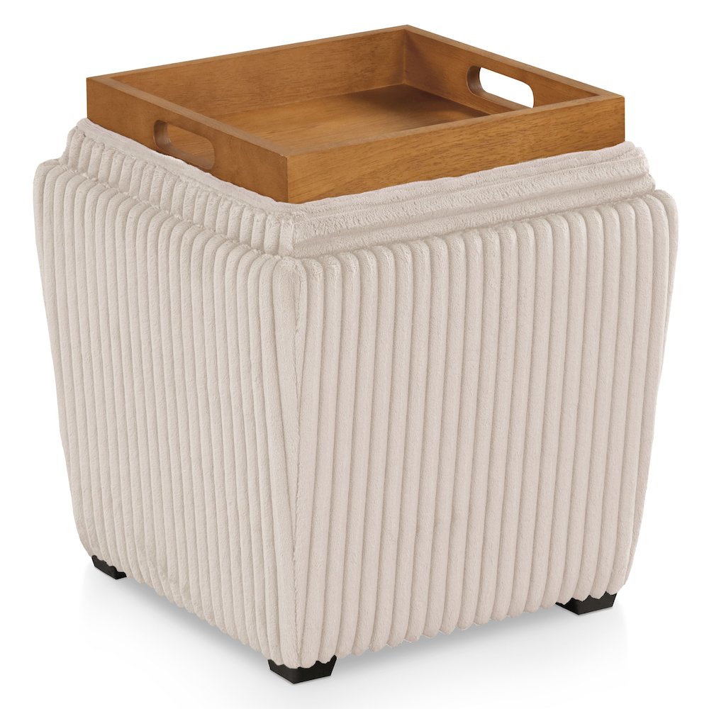 Furniture of America Danter Ottoman with Flip Top Tray. Picture 2