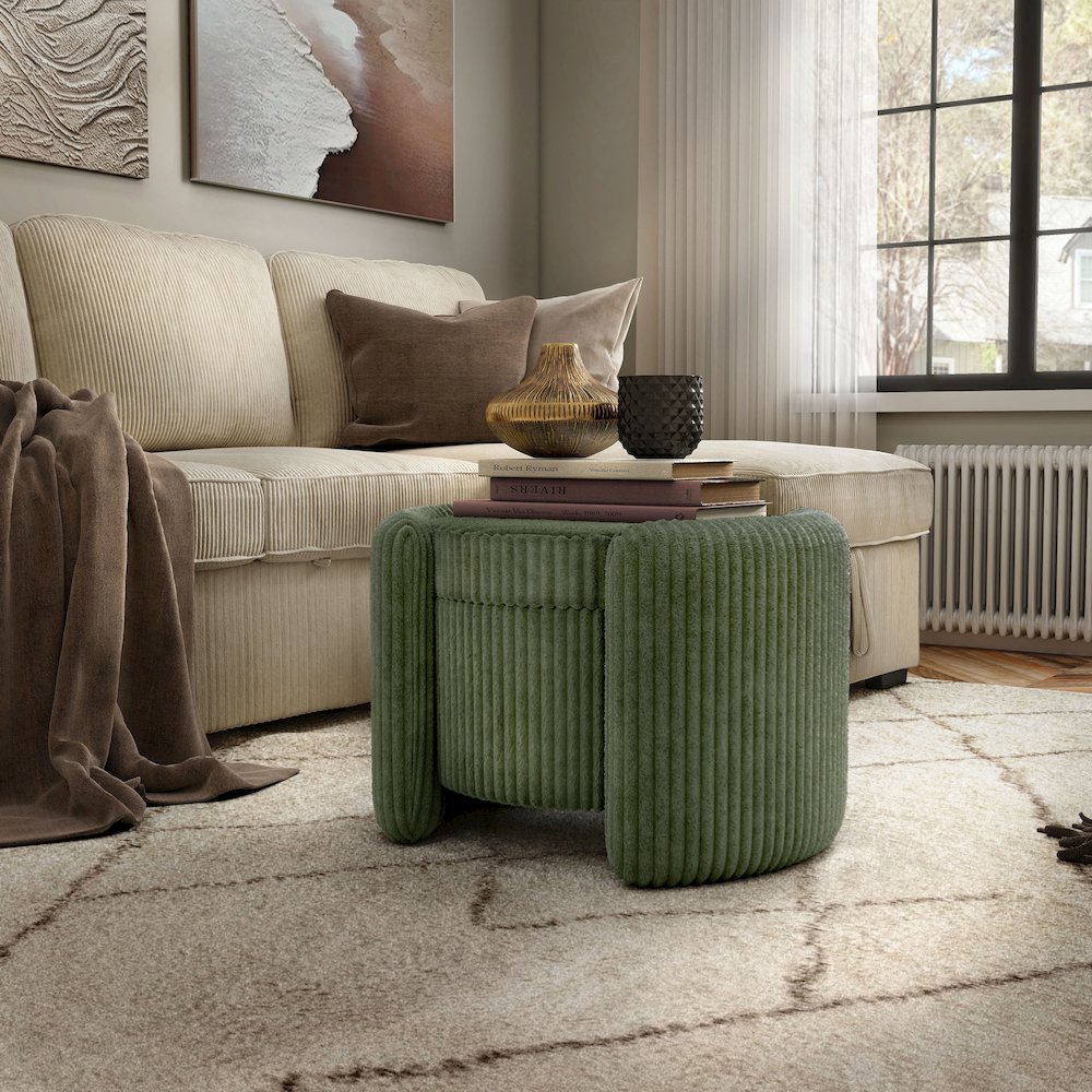 Furniture of America Venner Ottoman with Hidden Storage. Picture 4