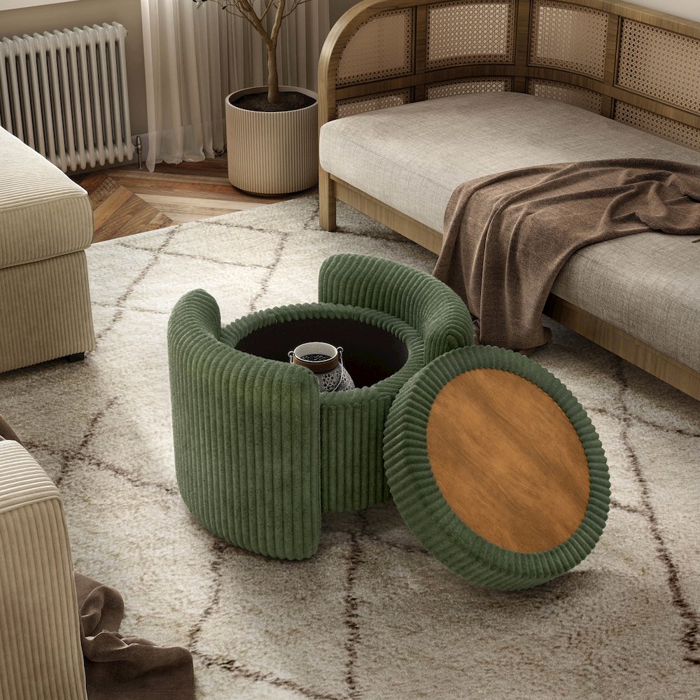 Furniture of America Venner Ottoman with Hidden Storage. Picture 5