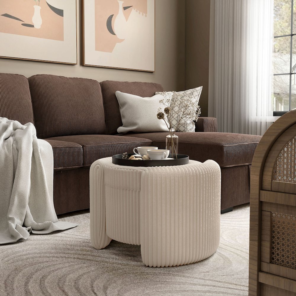 Furniture of America Venner Ottoman with Hidden Storage. Picture 4