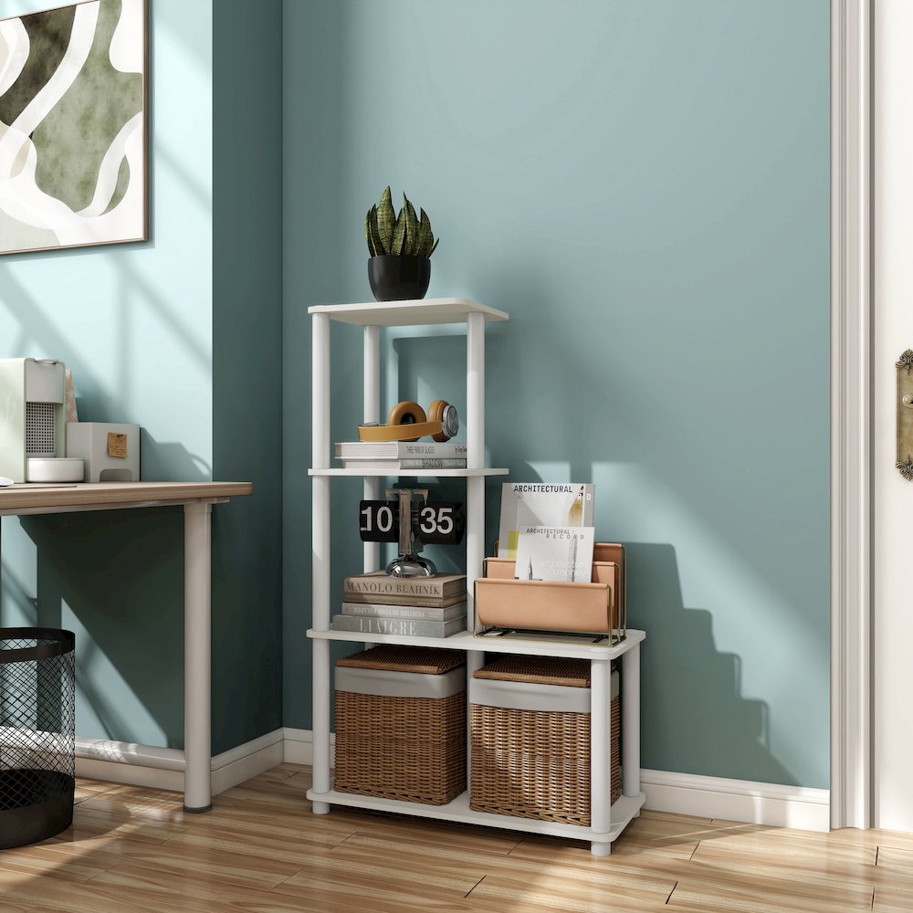 Seni 3-Cube Shelves Wood Open Bookcase. Picture 9