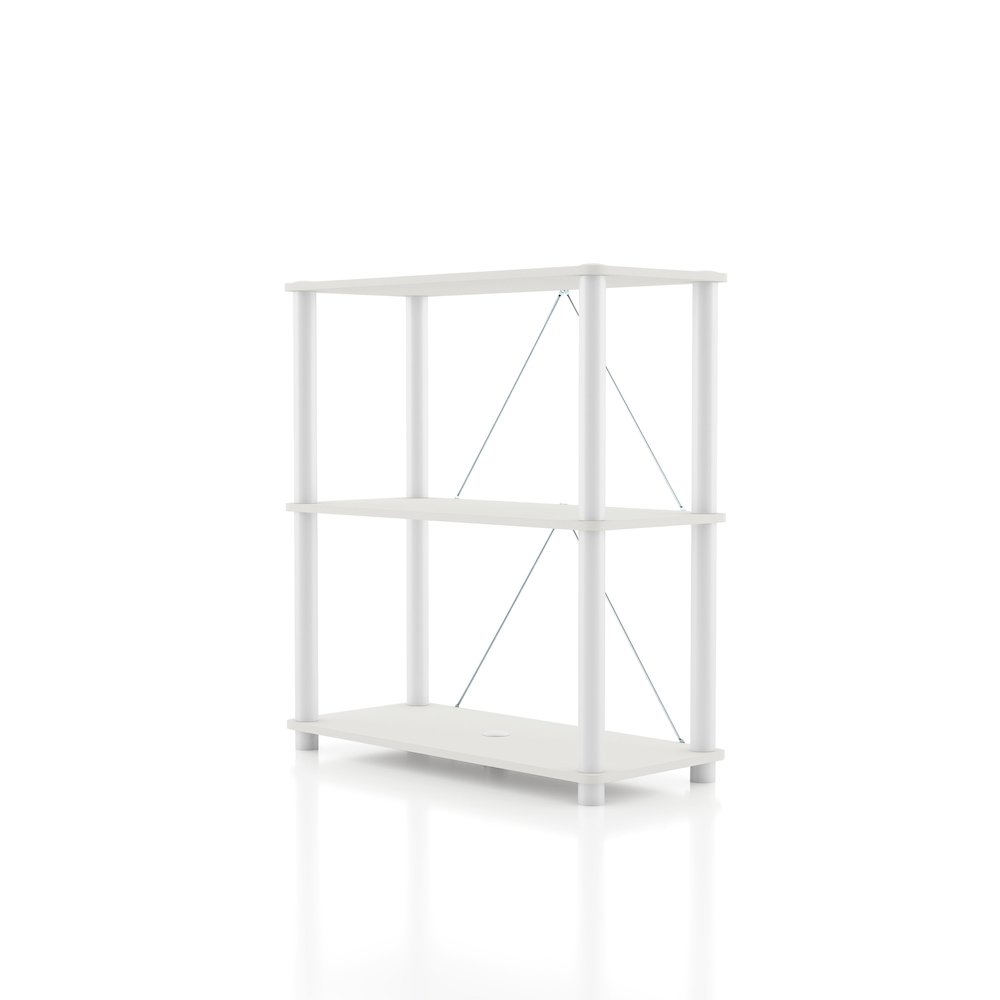 Seni 3-Tier 27-Inch Shelves Wood Open Bookcase. Picture 1