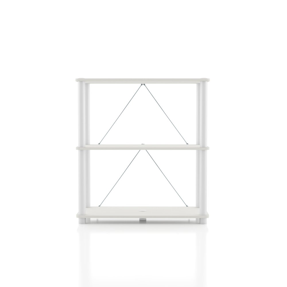 Seni 3-Tier 27-Inch Shelves Wood Open Bookcase. Picture 2