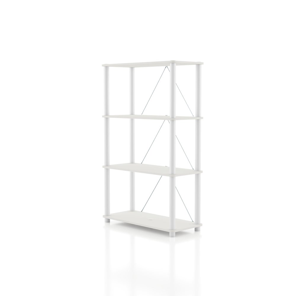 Seni 4-Tier 27-Inch Shelves Wood Open Bookcase. Picture 1