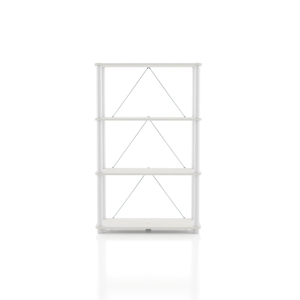 Seni 4-Tier 27-Inch Shelves Wood Open Bookcase. Picture 2