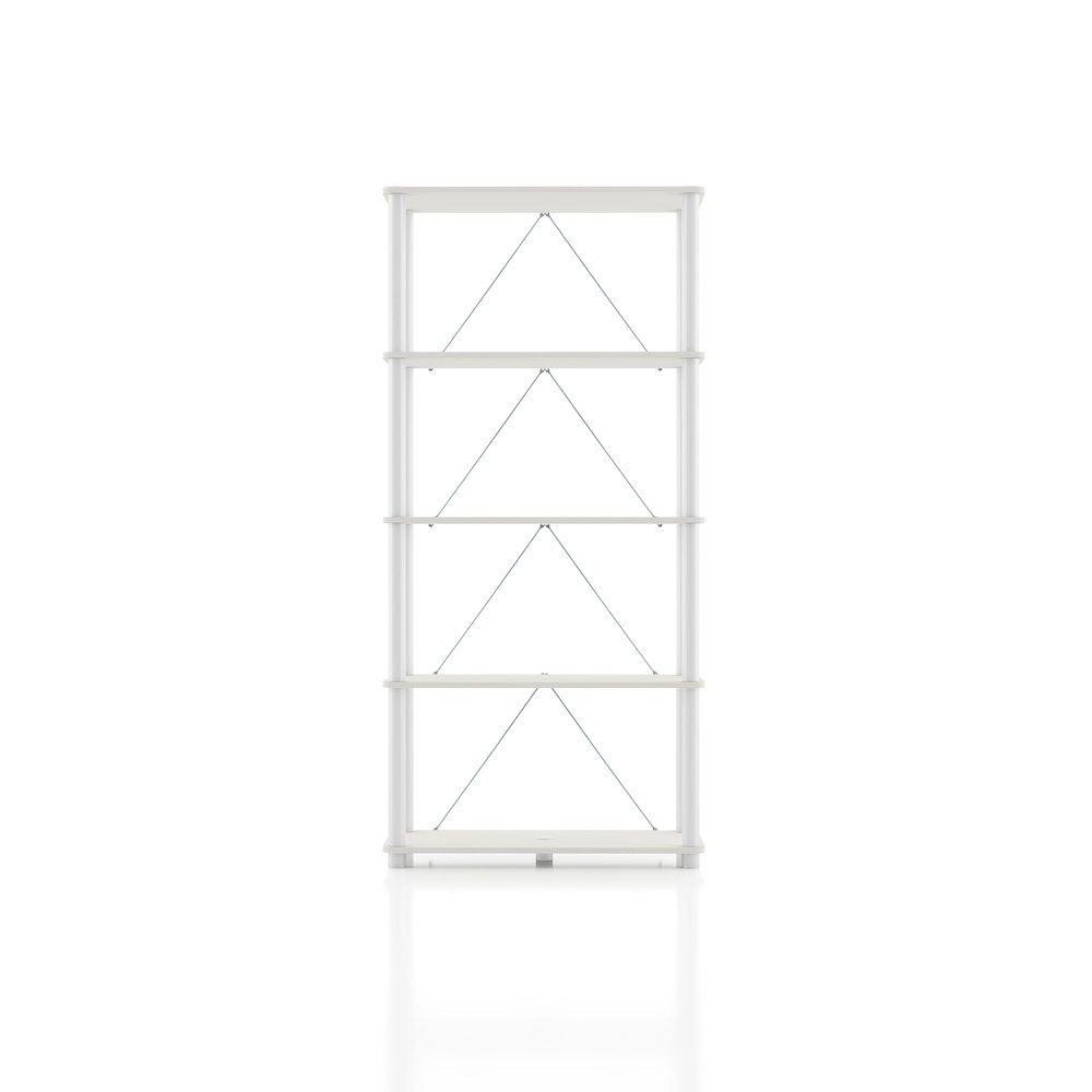 Seni 5-Tier 27-Inch Shelves Wood Open Bookcase. Picture 2