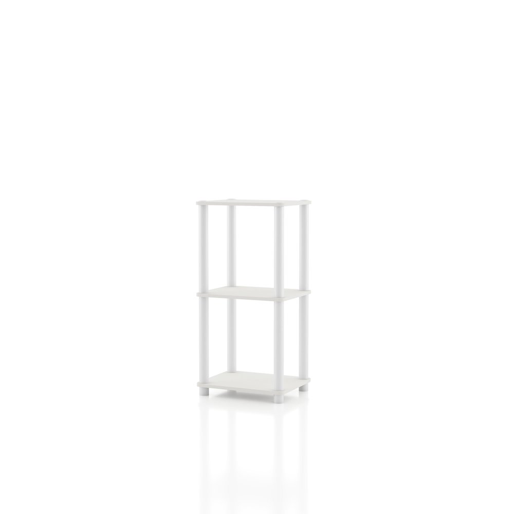 Seni 3-Tier 15-Inch Shelves Wood Open Bookcase. Picture 1