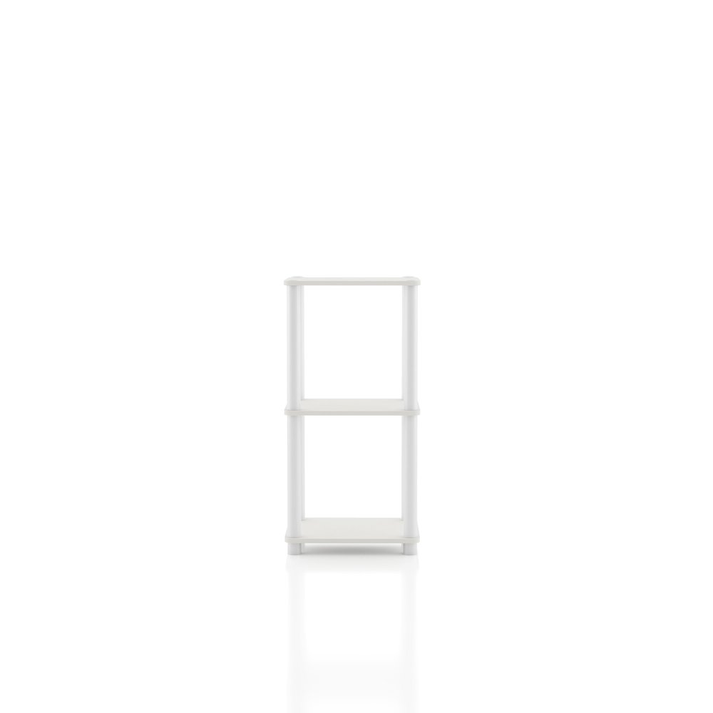 Seni 3-Tier 15-Inch Shelves Wood Open Bookcase. Picture 2