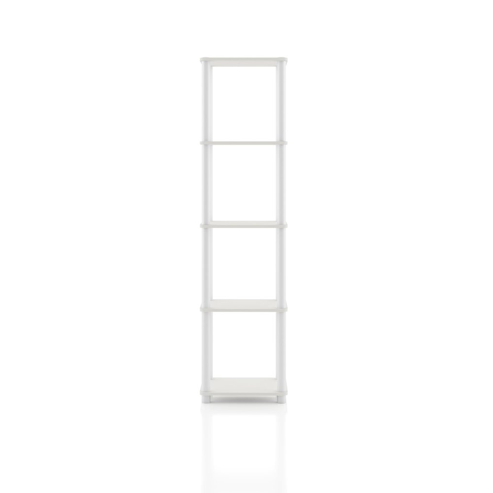 Seni 5-Tier 15-Inch Shelves Wood Open Bookcase. Picture 2