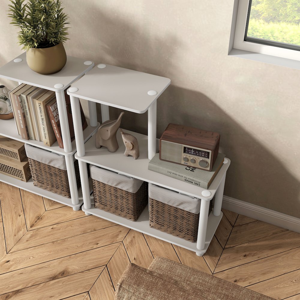 Seni 3-Cube Shelves Wood Open Bookcase. Picture 5
