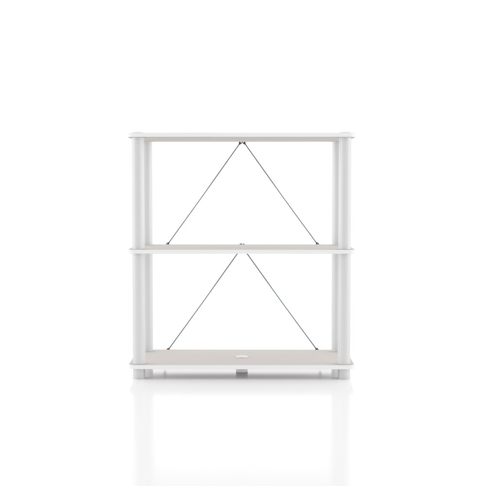 Seni 3-Tier 27-Inch Shelves Wood Open Bookcase. Picture 3