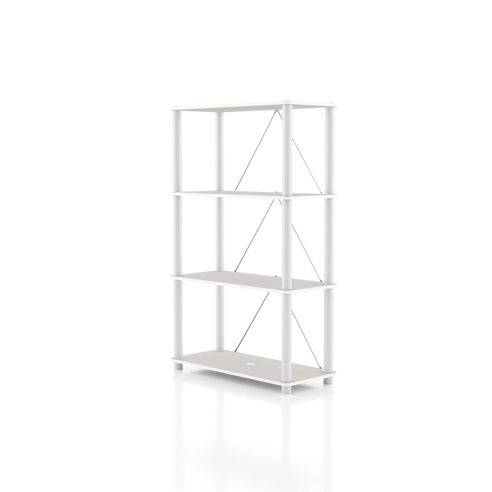 Seni 4-Tier 27-Inch Shelves Wood Open Bookcase. Picture 1