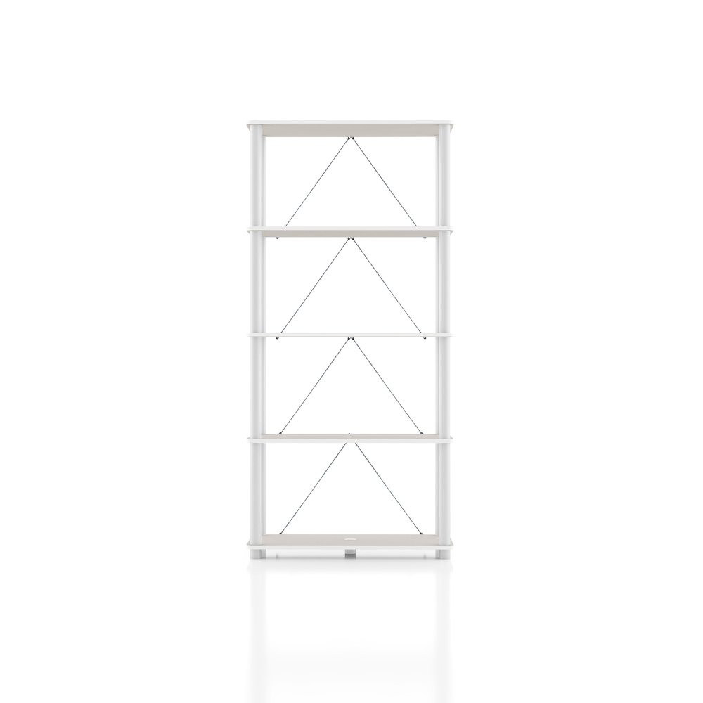 Seni 5-Tier 27-Inch Shelves Wood Open Bookcase. Picture 2