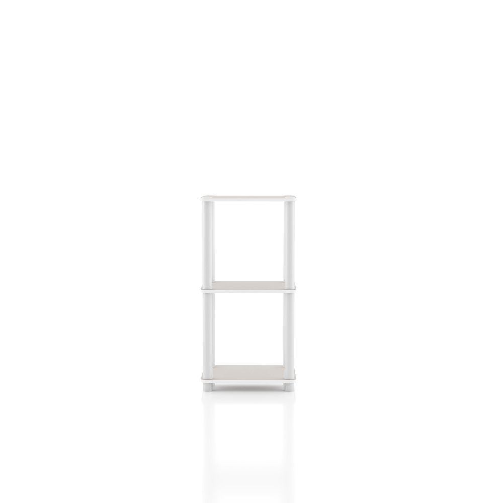 Seni 3-Tier 15-Inch Shelves Wood Open Bookcase. Picture 2