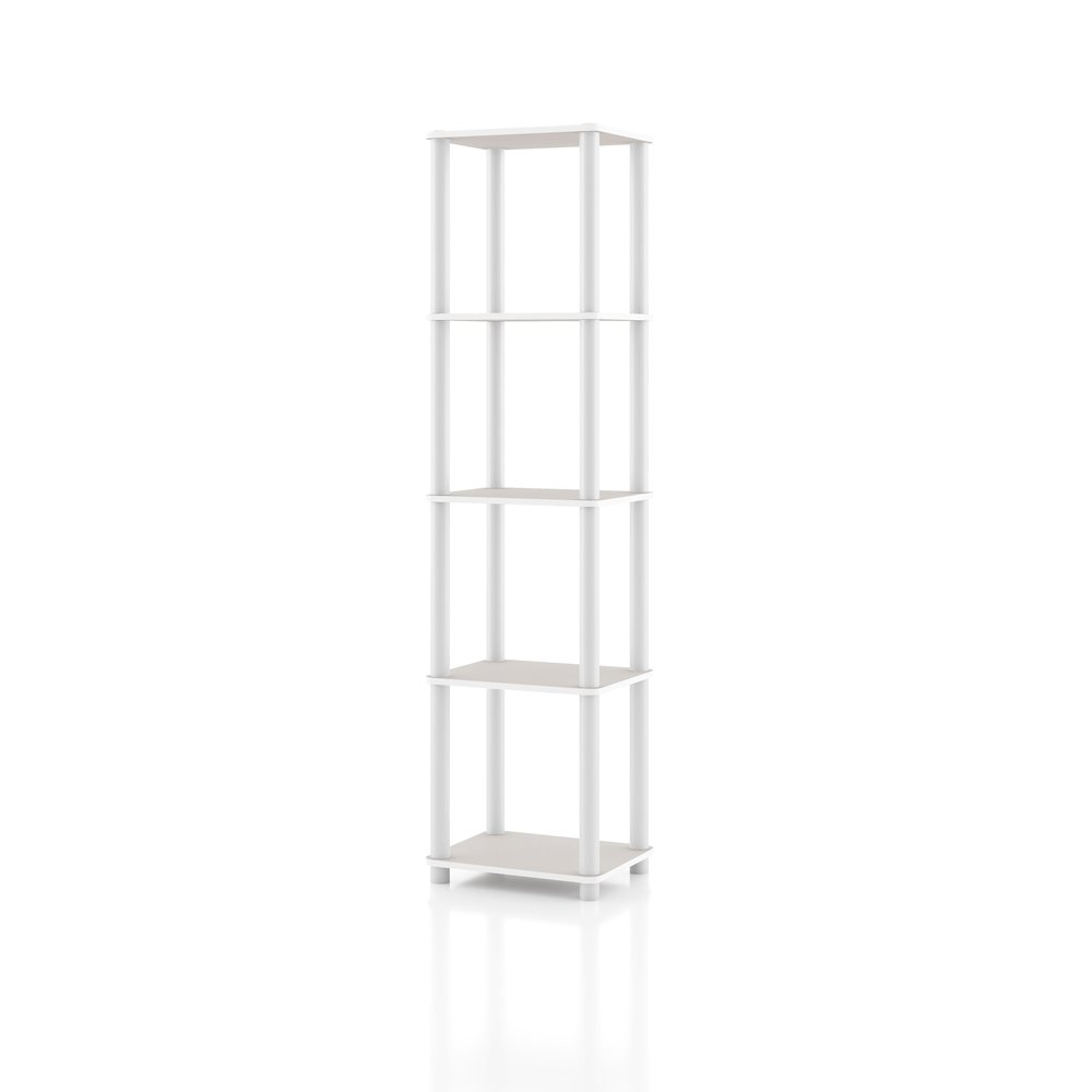 Seni 5-Tier 15-Inch Shelves Wood Open Bookcase. Picture 1