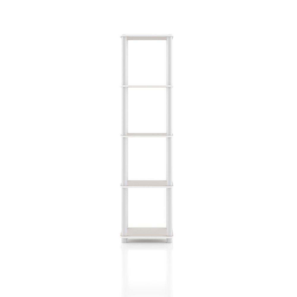 Seni 5-Tier 15-Inch Shelves Wood Open Bookcase. Picture 2
