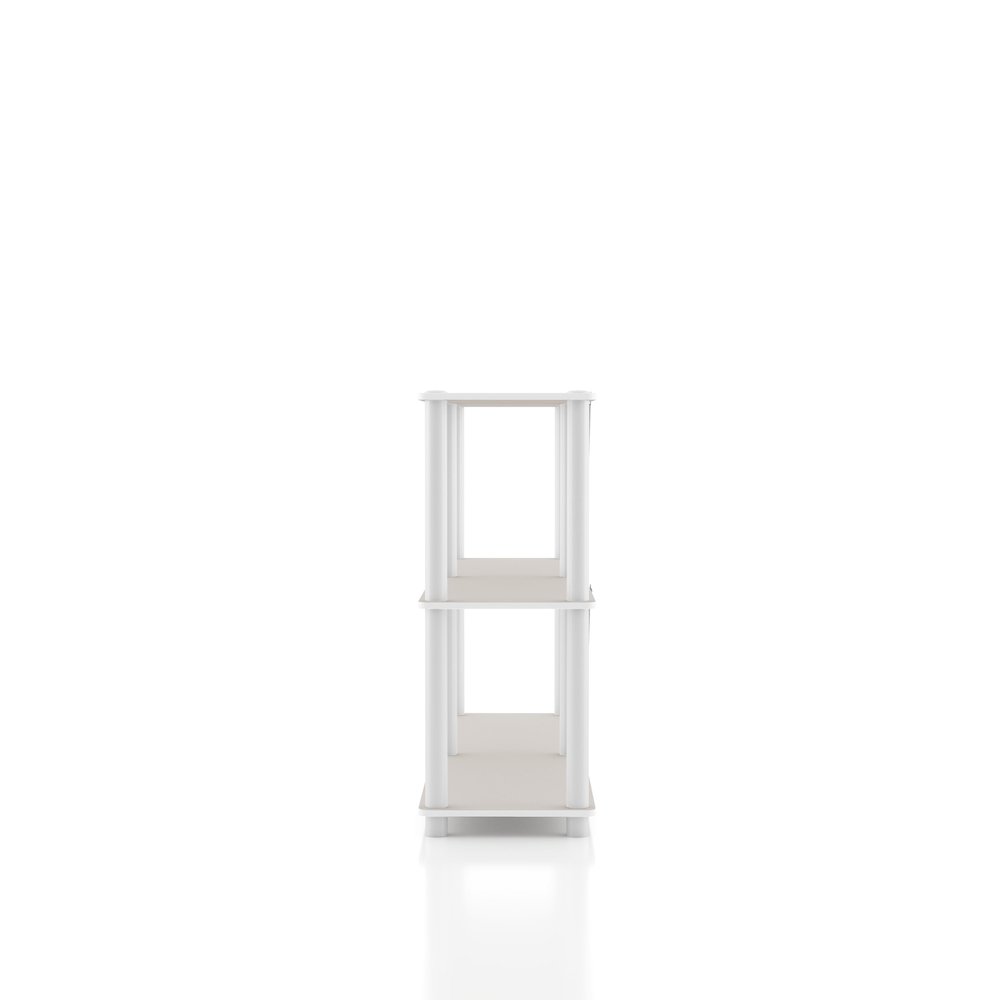 Seni 3-Tier 47-Inch Shelves Wood Open Bookcase. Picture 3