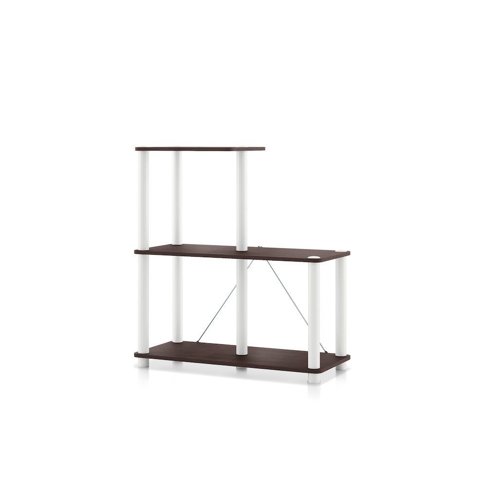 Seni 3-Cube Shelves Wood Open Bookcase. Picture 1